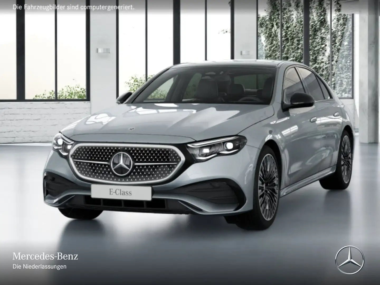 Mercedes-Benz E 200 AMG 360° Pano Distr. Night Spurhalt-Ass PTS Silber - 2