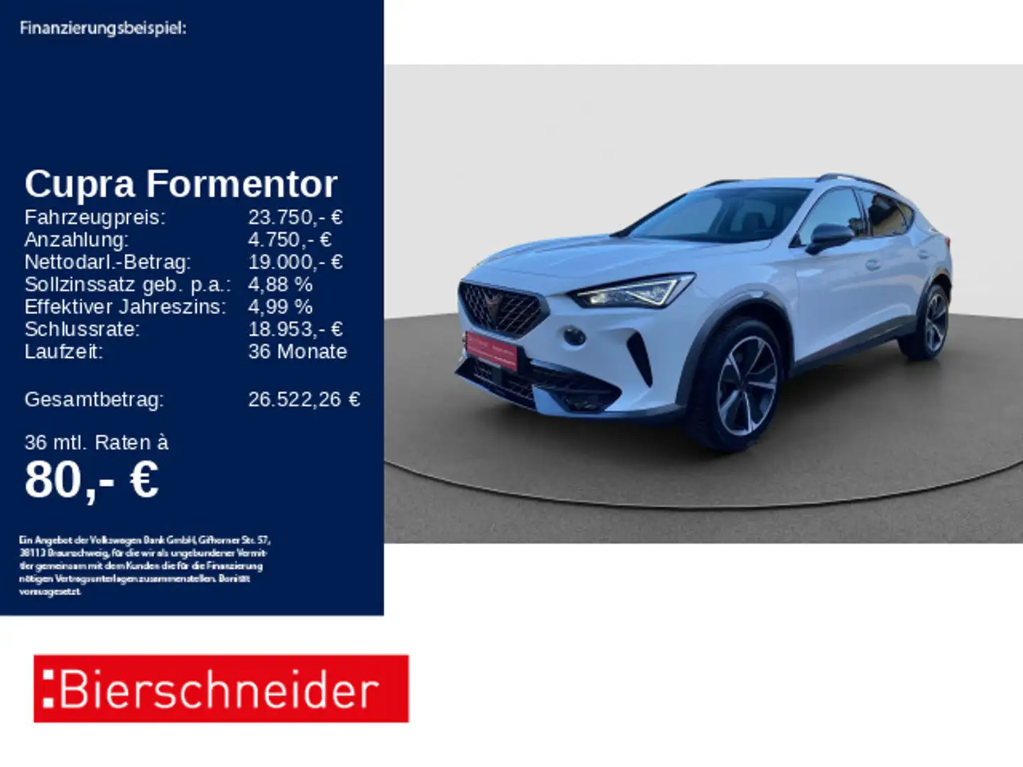 CUPRA Formentor 1.5 TSI AHK ACC LED NAVI SHZ Weiß - 1