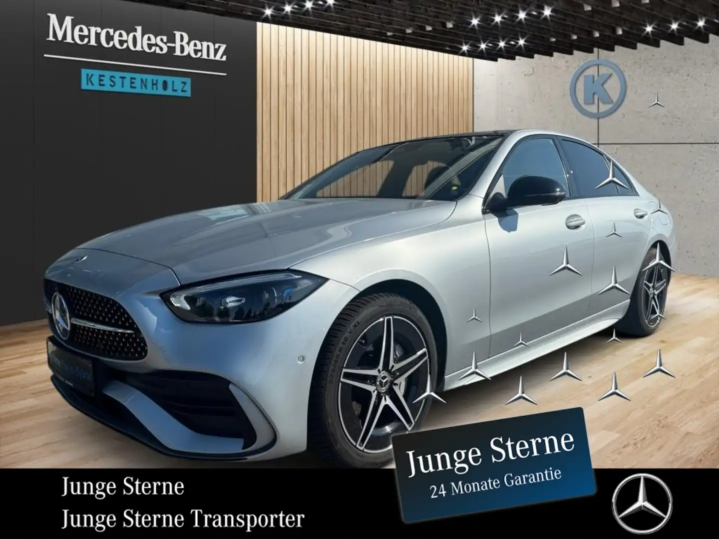Mercedes-Benz C 300 de *AMG*NIGHT*AHK*PANO*360°KAM*STHZ*NAVI* Plateado - 1