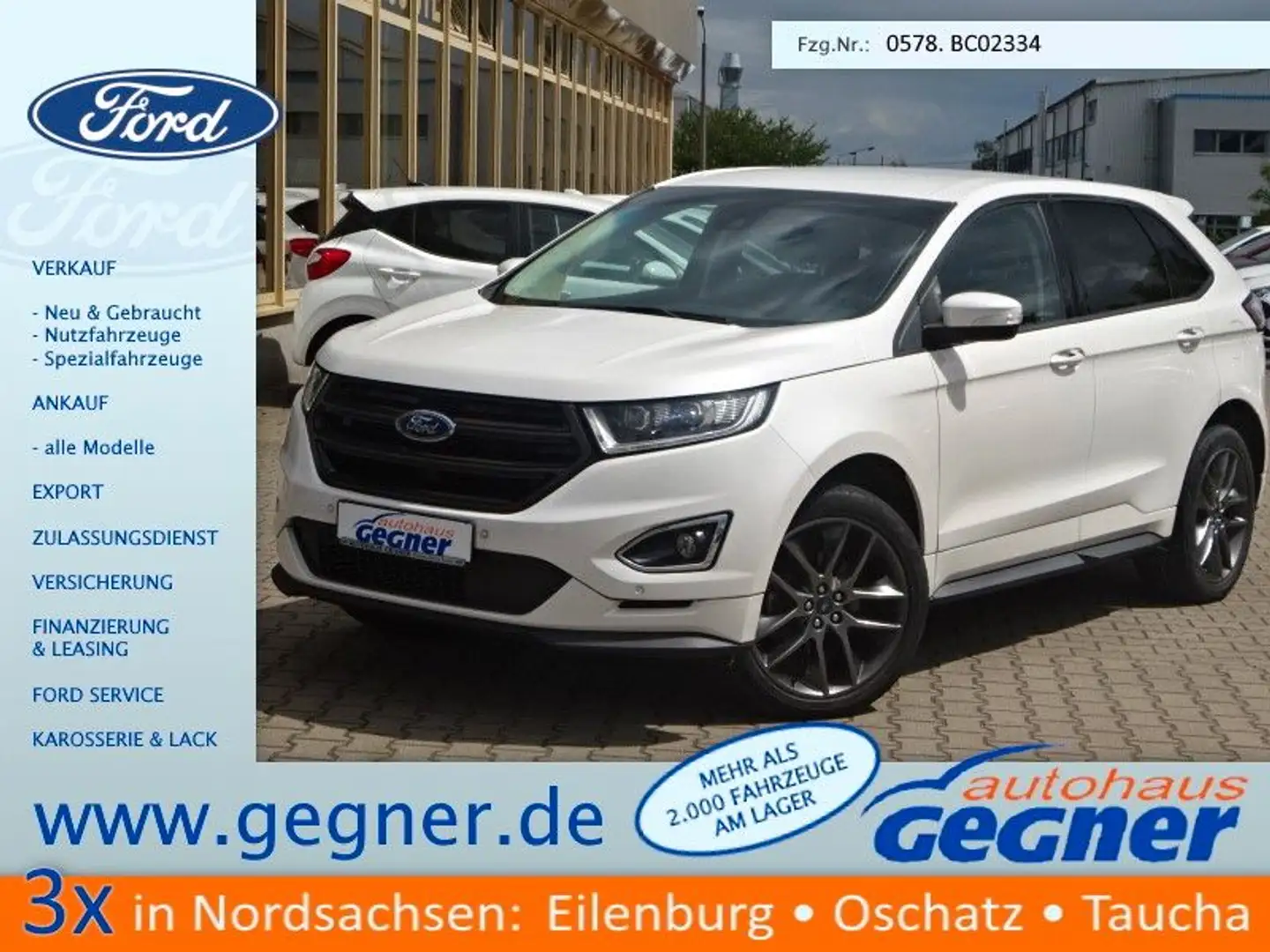Ford Edge 210PS Bi-Turbo 4x4 ST-Line Sport LED Navi Blanc - 1