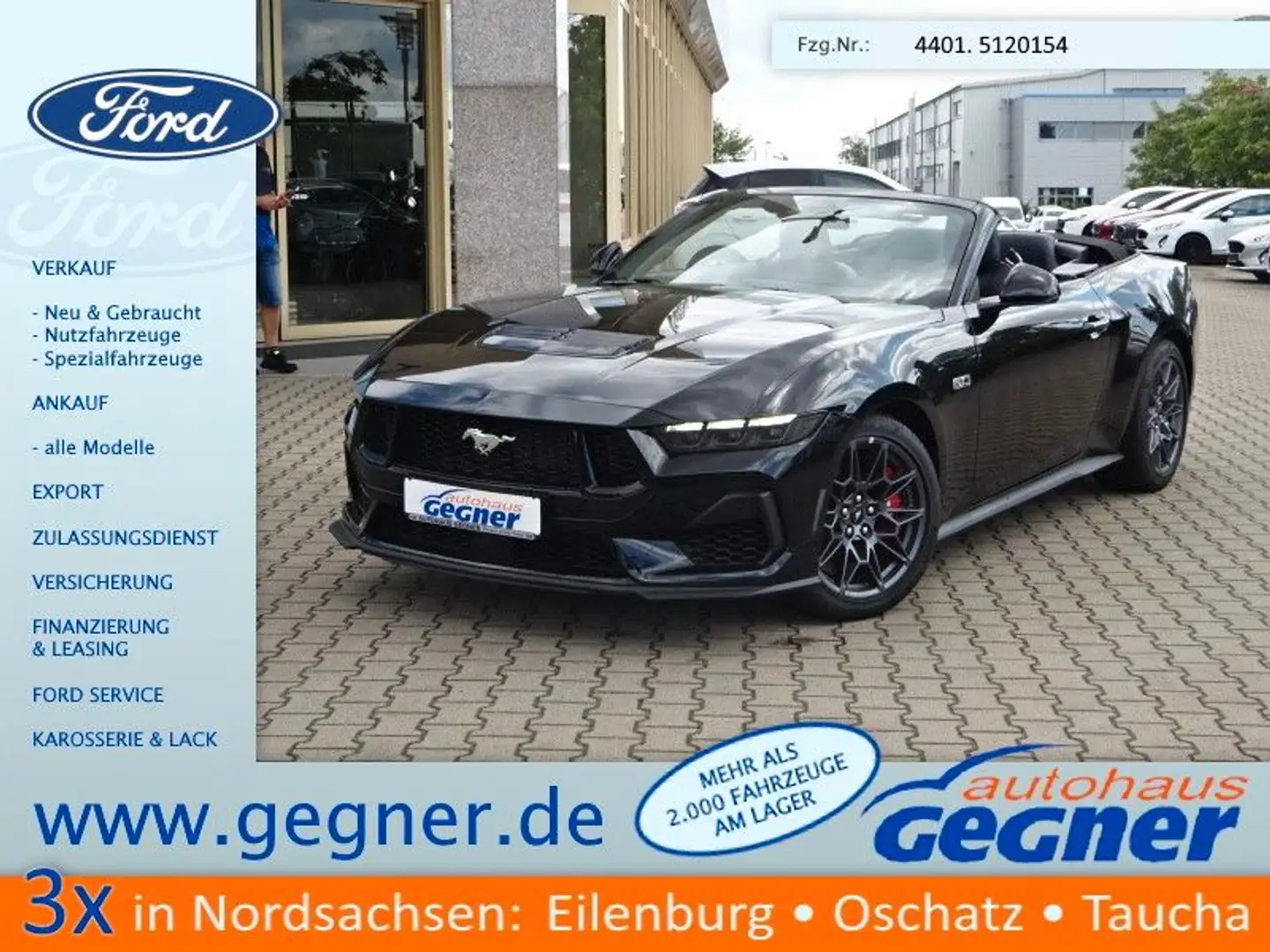 Ford Mustang GT Cabrio AT 5.0L V8 Magneride MatrixLED Noir - 1