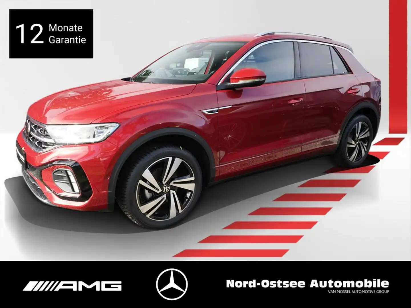 Volkswagen T-Roc 1.5 TSI R-LINE KAMERA AHK KLIMA SITZHZG Rot - 1