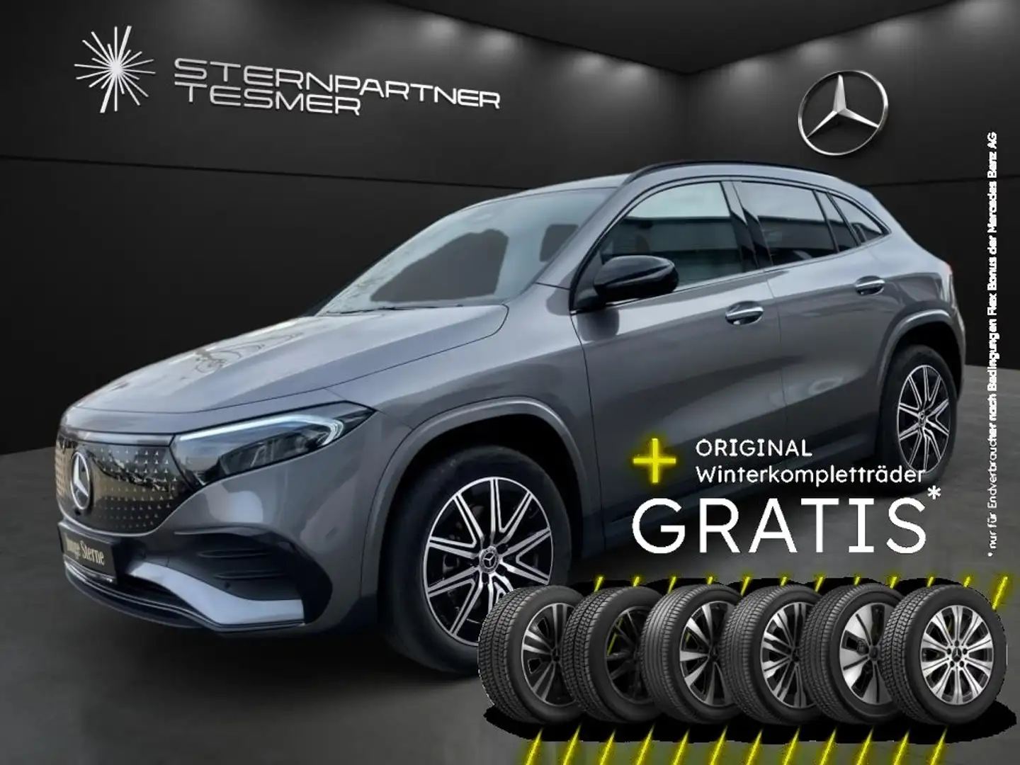 Mercedes-Benz EQA 300 4M +AMG+Night+MBUX+PANO+KAMERA+HuD+360° Grau - 2