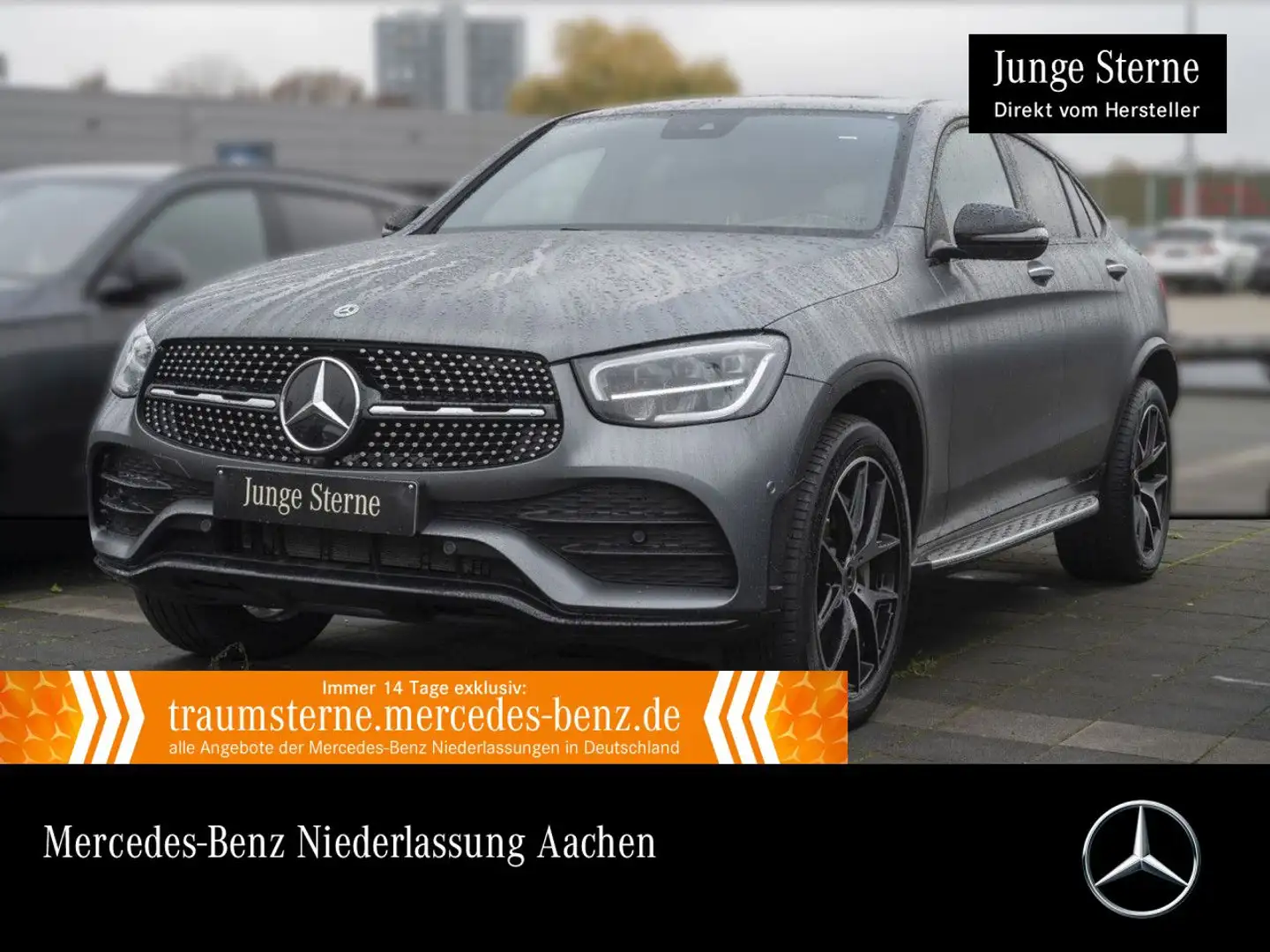 Mercedes-Benz GLC 300 de Coupé 4M AMG+NIGHT+360+AHK+LED+SPUR+9G Grigio - 1