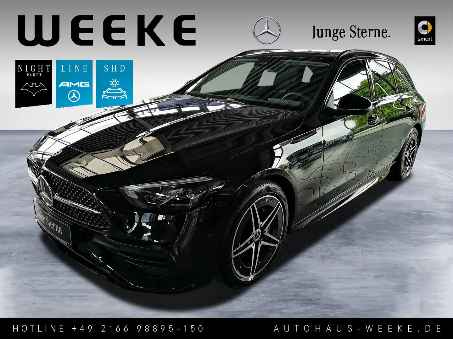 Mercedes-Benz C 180 T AMG ADVANCED PLUS+PANO-SD+NIGHT-PAKET+RK Noir - 1