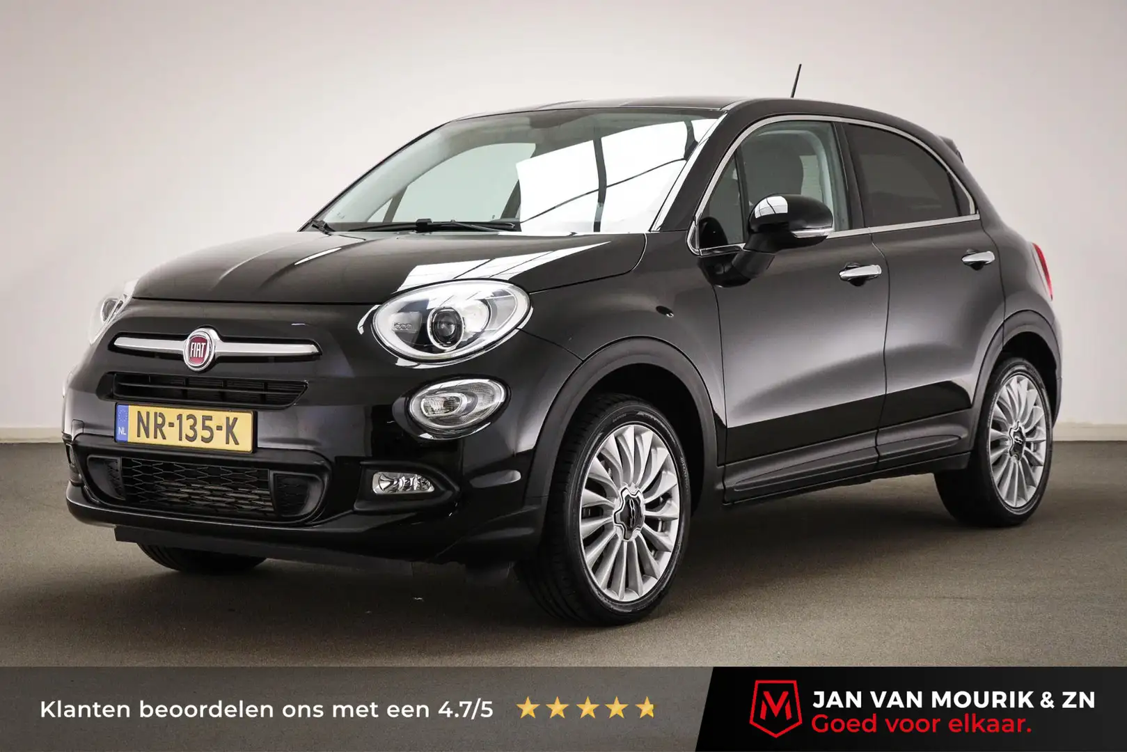 Fiat 500X 1.4 Turbo MultiAir Lounge | NAVIGATIE PACK | HALF Zwart - 1