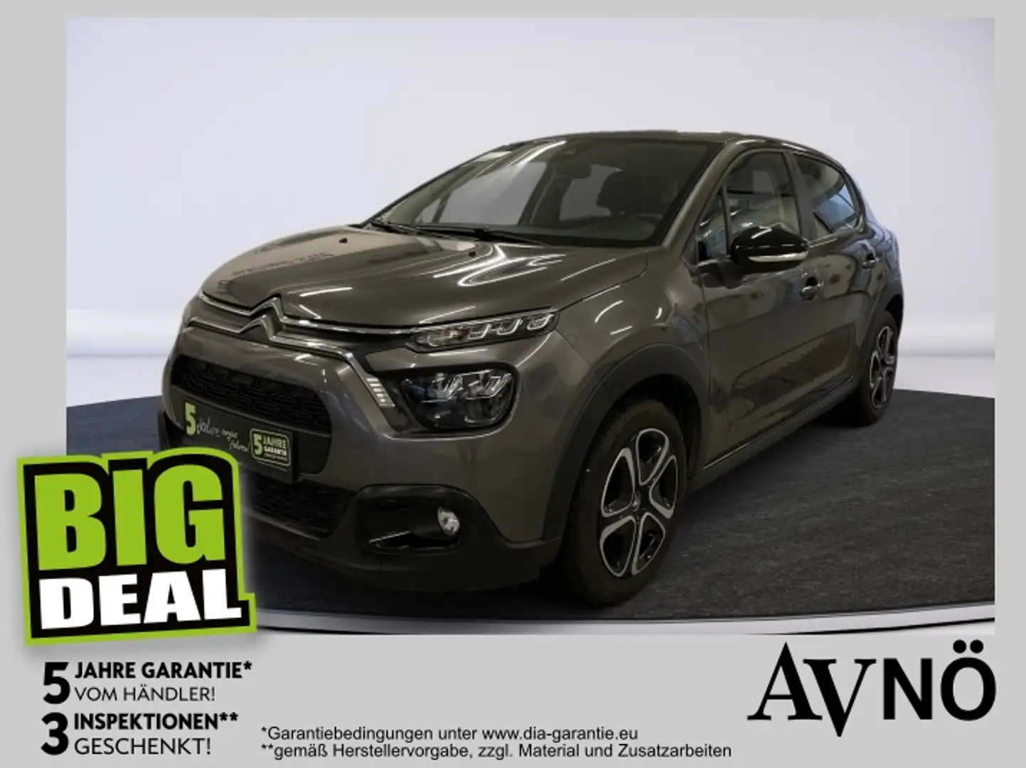 Citroen C3 PureTech 83 S&S 5-Gang-Manuell Plus Grau - 1