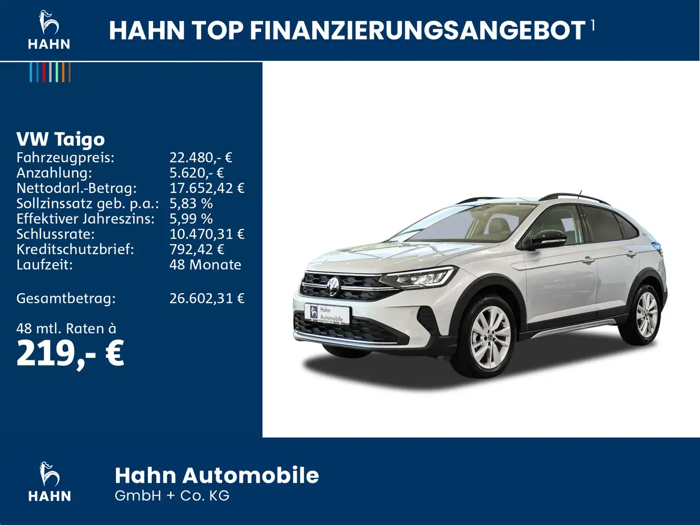 Volkswagen Taigo GOAL 1,0 l TSI 116 PS 6-Gang Ganzjahresrei Silber - 2
