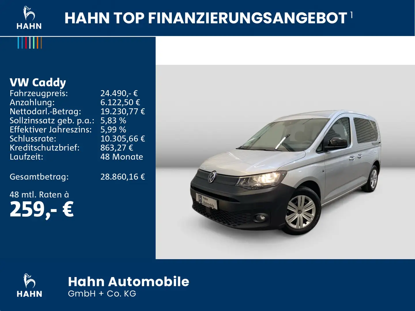 Volkswagen Caddy 1.5 TSI PDC Klima Radio Silber - 2