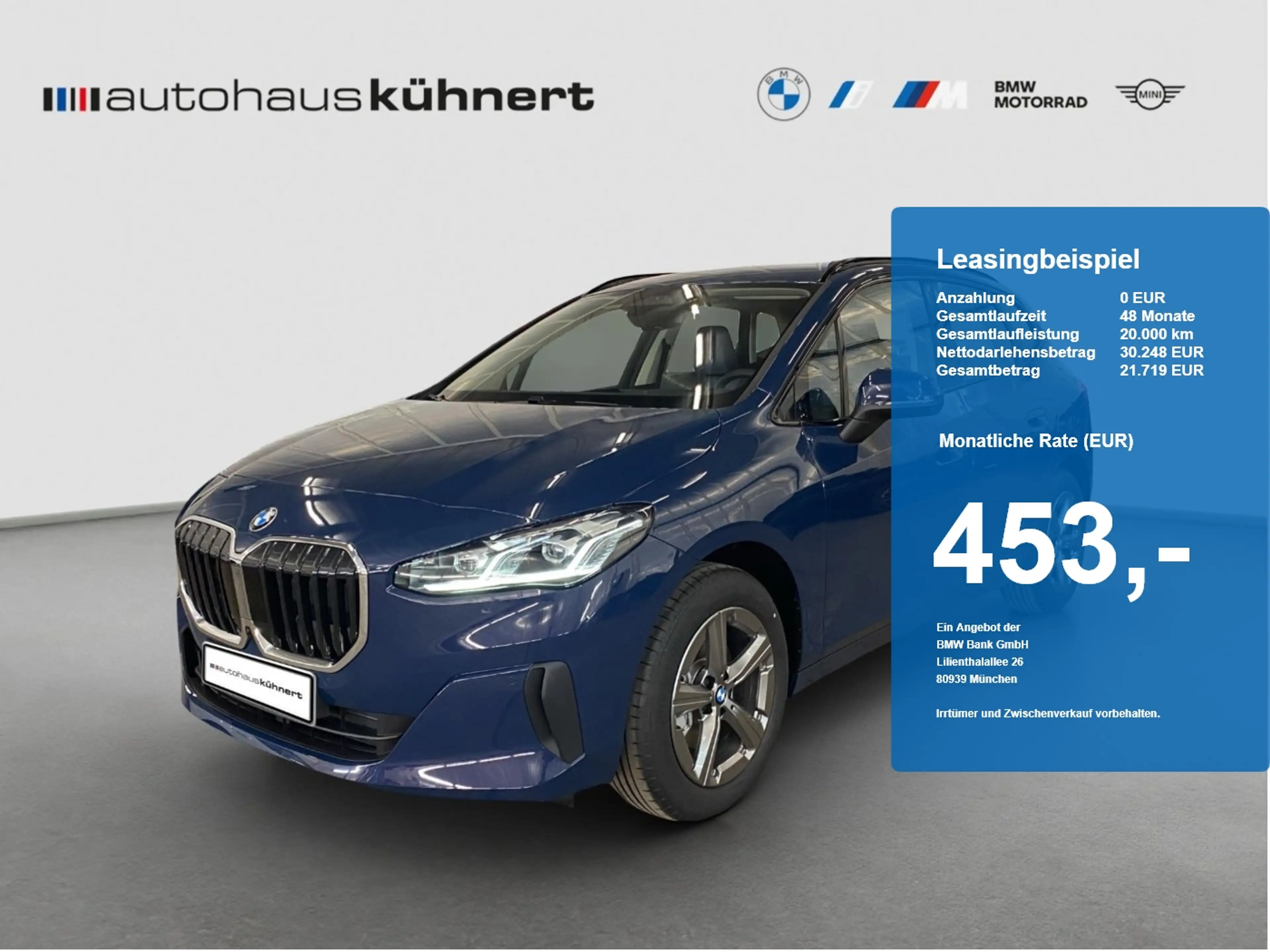 BMW 218 218d Active Tourer UPE 52.160 € ACC 360° AHK HUD