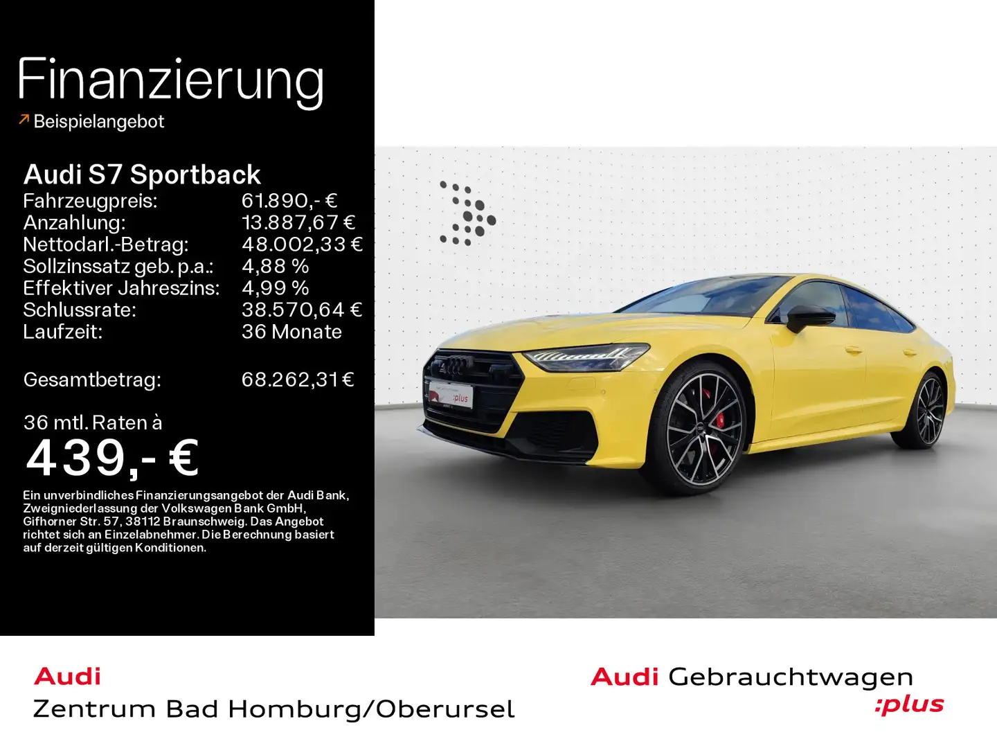 Audi S7 3.0 TDI quattro*Navi*Matrix*Alu*B&O Gelb - 1