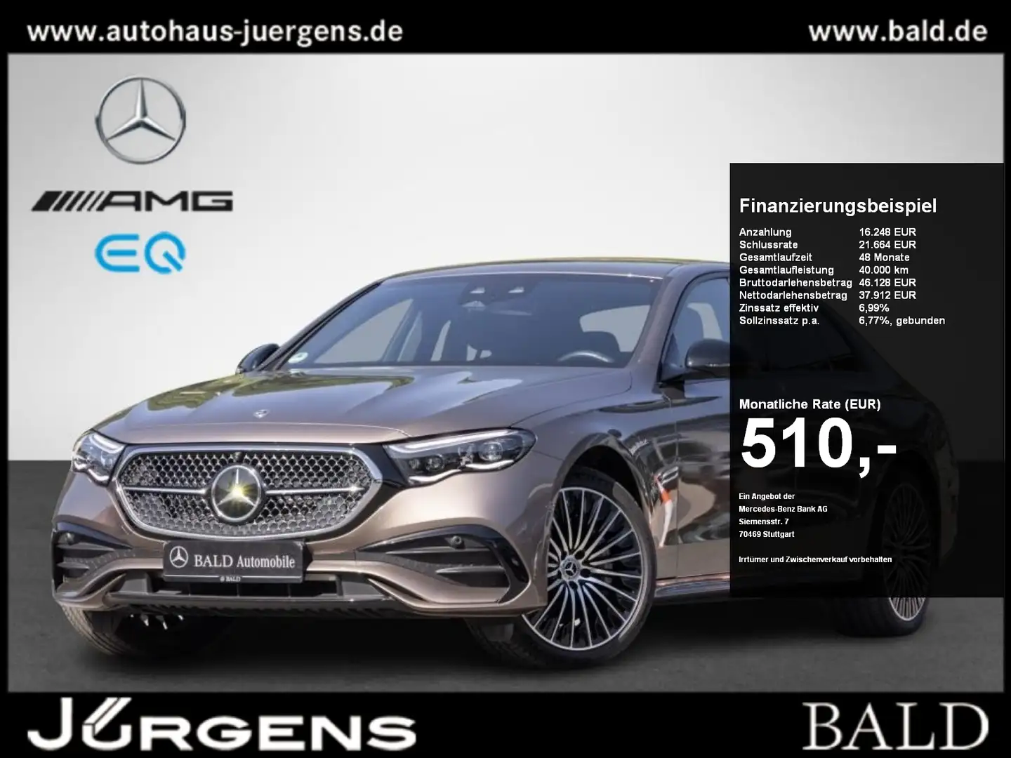 Mercedes-Benz E 300 e AMG/Digital/360/Memo/Totw/DAB/Night/20" Brązowy - 1