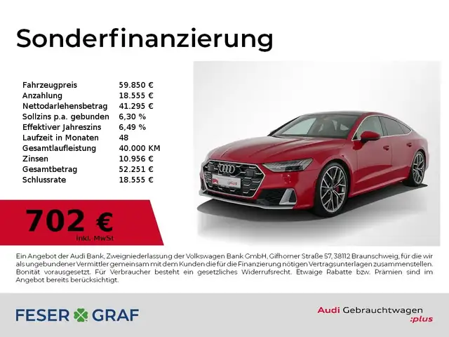 2024 Audi S7 in Red for sale