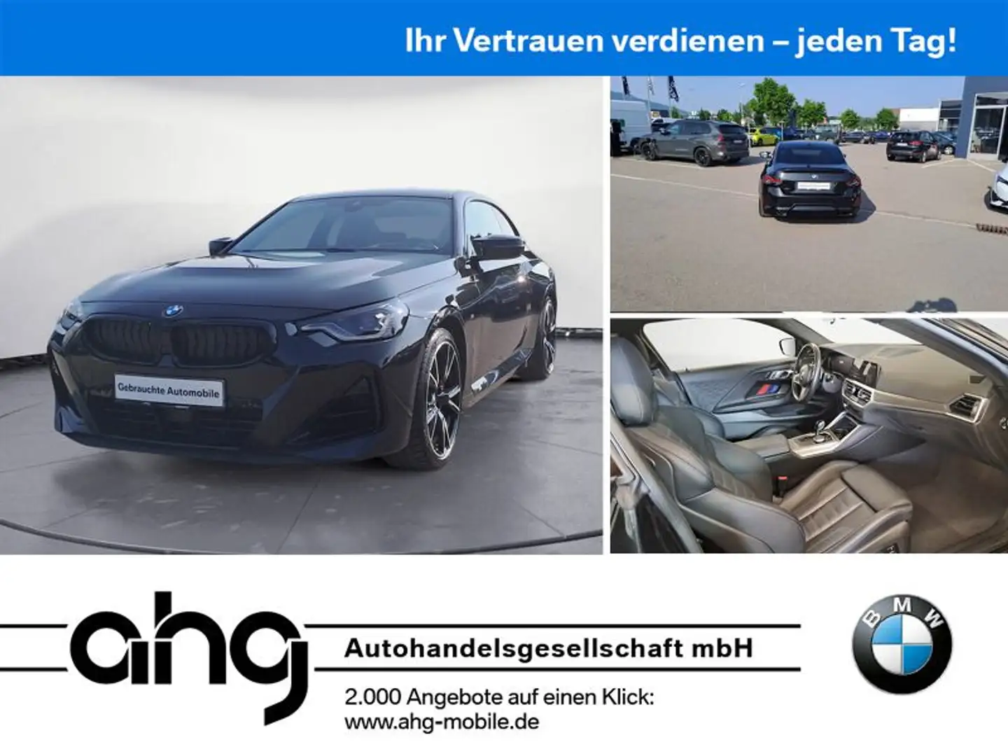 BMW 240 xDrive Steptronic Coupe Sport Aut. Head-Up Noir - 1