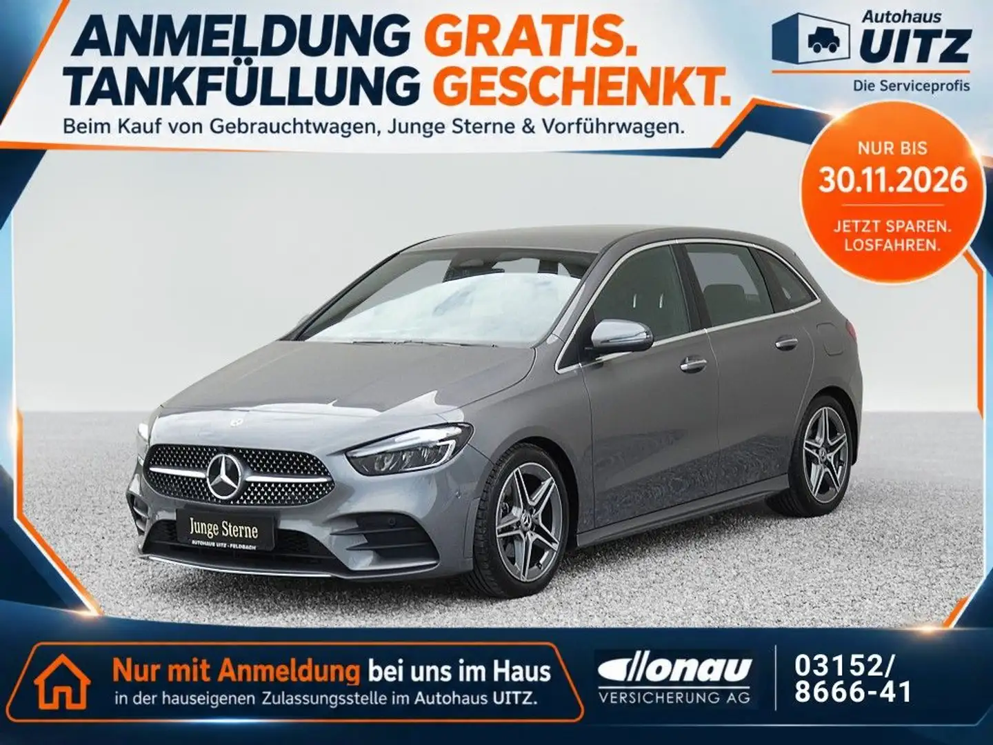 Mercedes-Benz B 180 d AMG +KeyGo+AHK+RFK+PDC+SHZ+LED+el.HK+ Grau - 1
