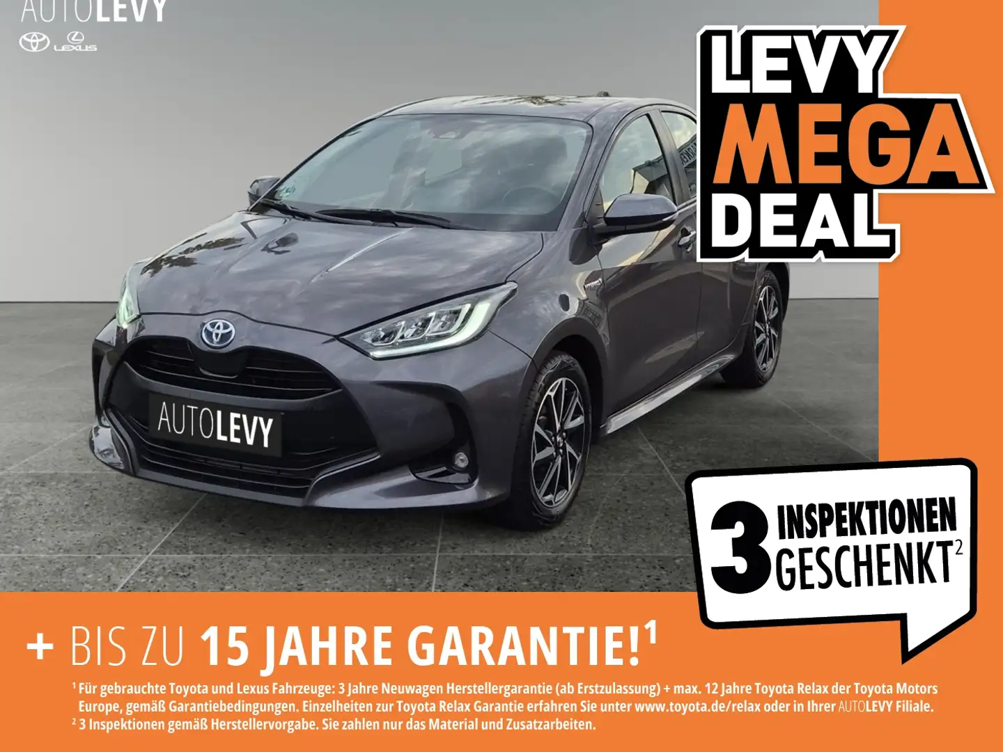 Toyota Yaris 1.5 Hybrid *ACC*NAVI*RFK*SHZ*CARPLAY* Grau - 1