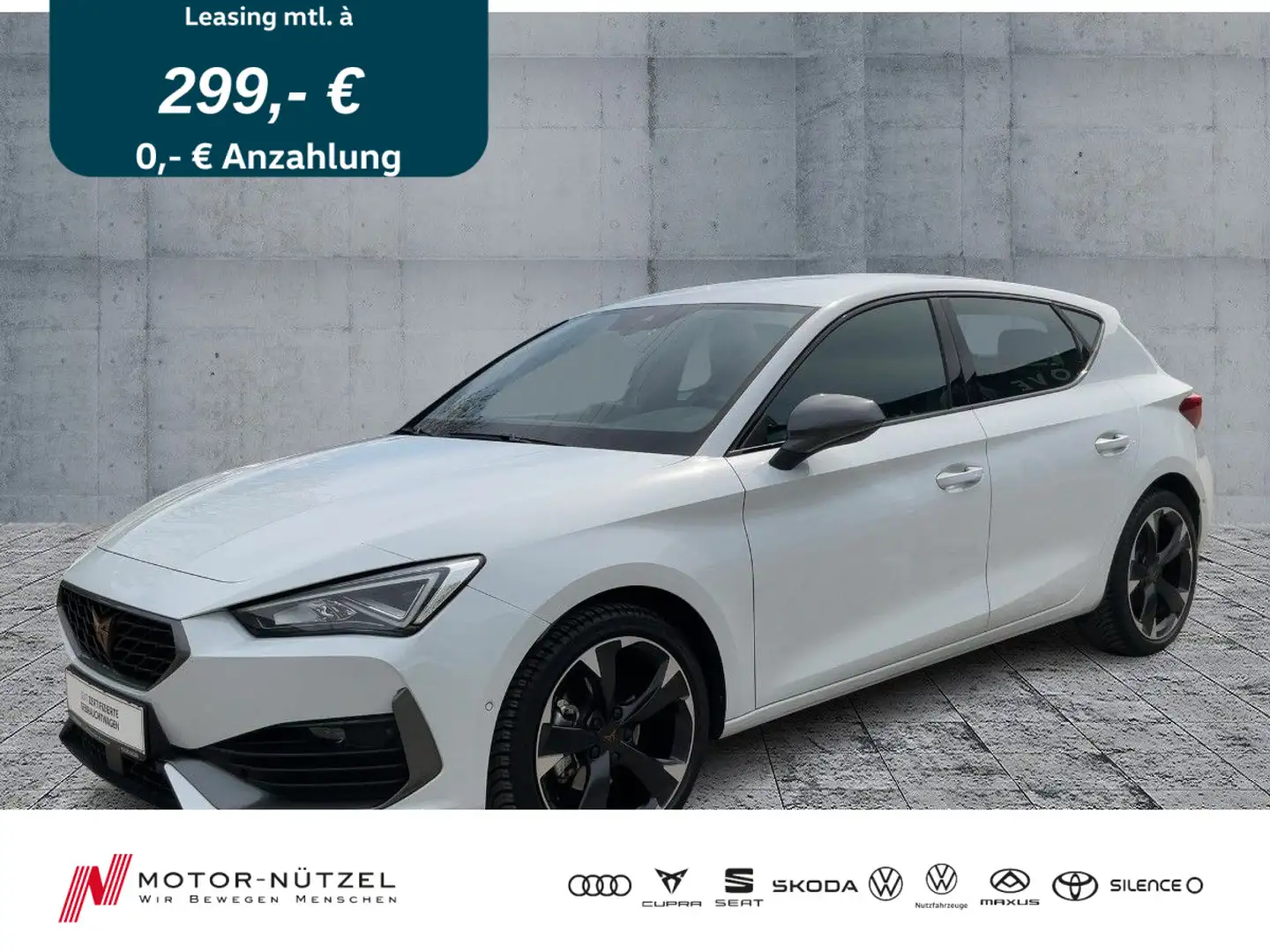 CUPRA Leon 1.5 eTSI DSG LED+NAVI+ACC+KAMERA+DAB+SHZ Weiß - 1