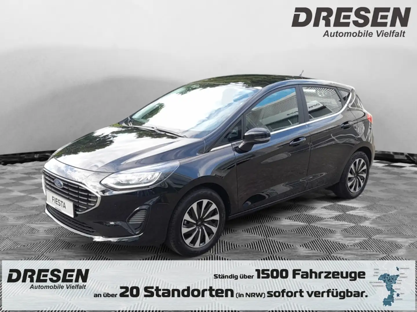 Ford Fiesta Titanium 1,0l EcoBoost Klimaautomatik+Apple Car Pl Schwarz - 1