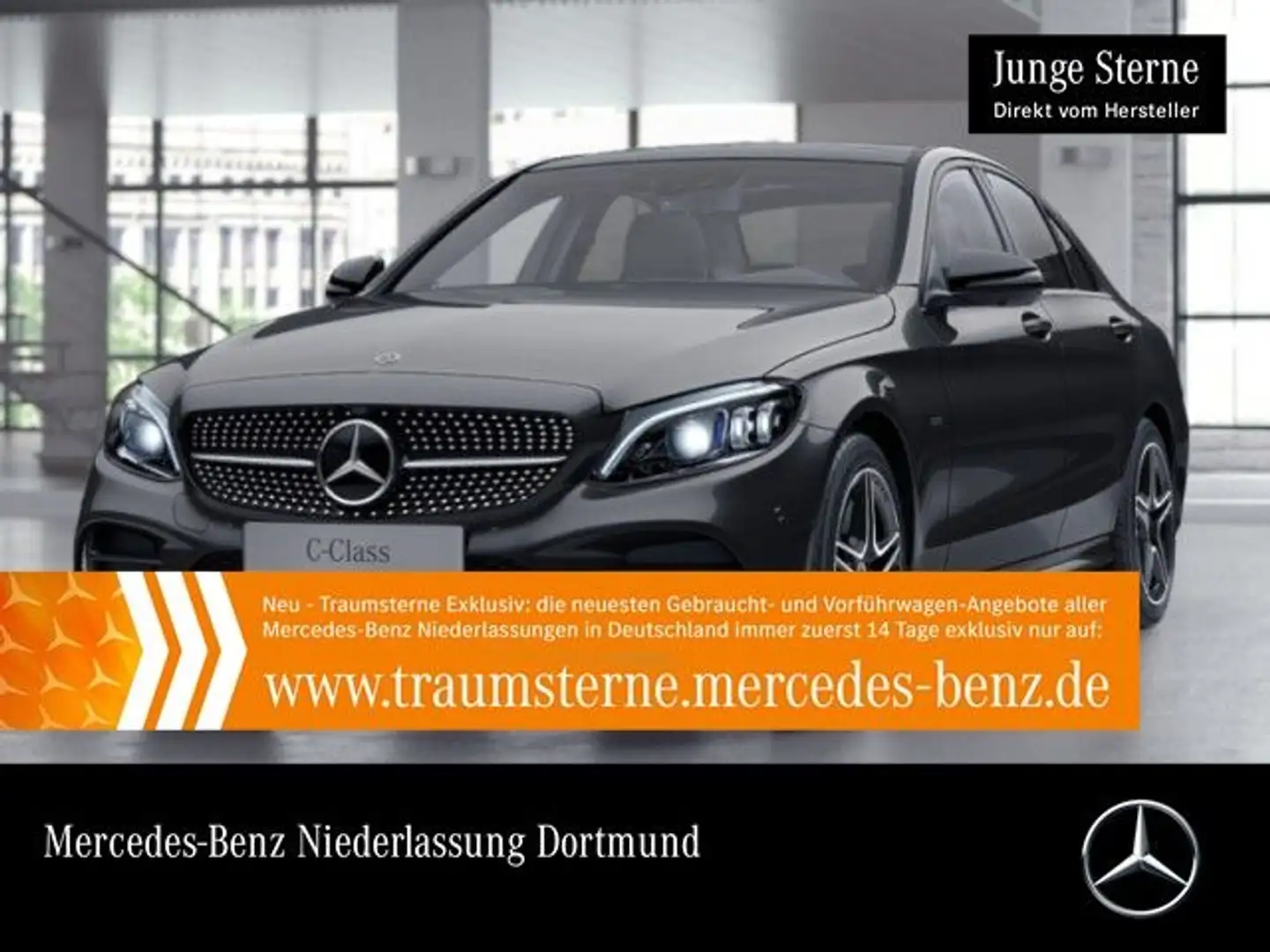 Mercedes-Benz C 300 de AMG+NIGHT+PANO+360+AHK+MULTIBEAM+FAHRASS Gris - 1