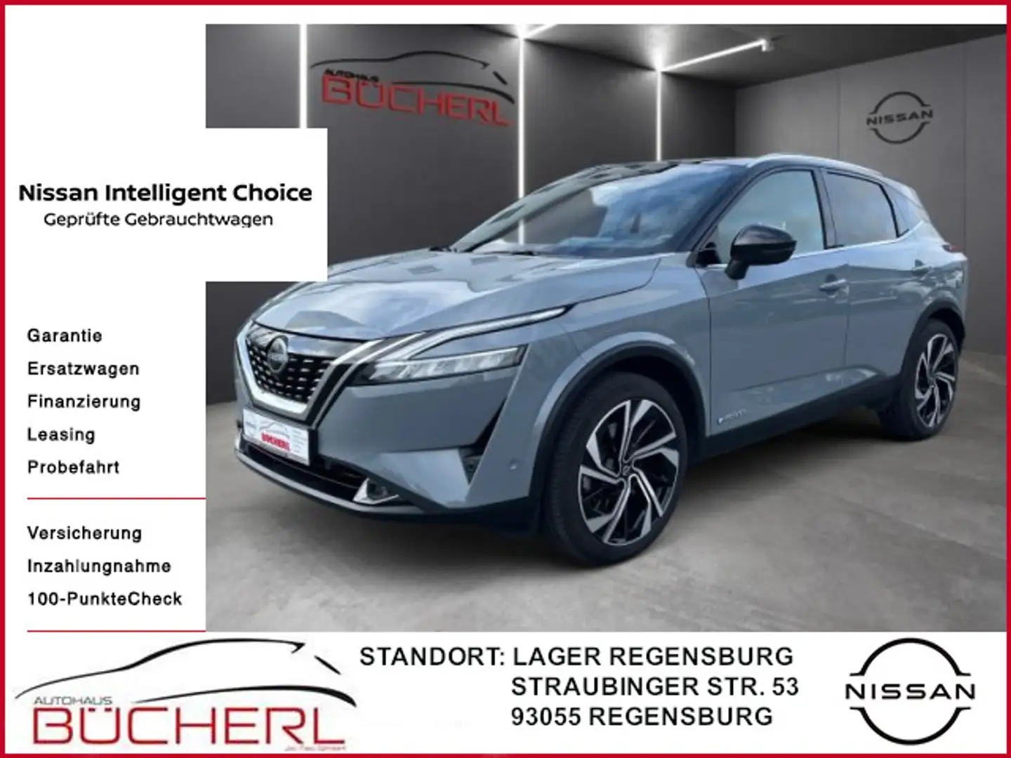 Nissan Qashqai Tekna+, e-Power, 360° Kam., SHZ, PANO Gris - 1