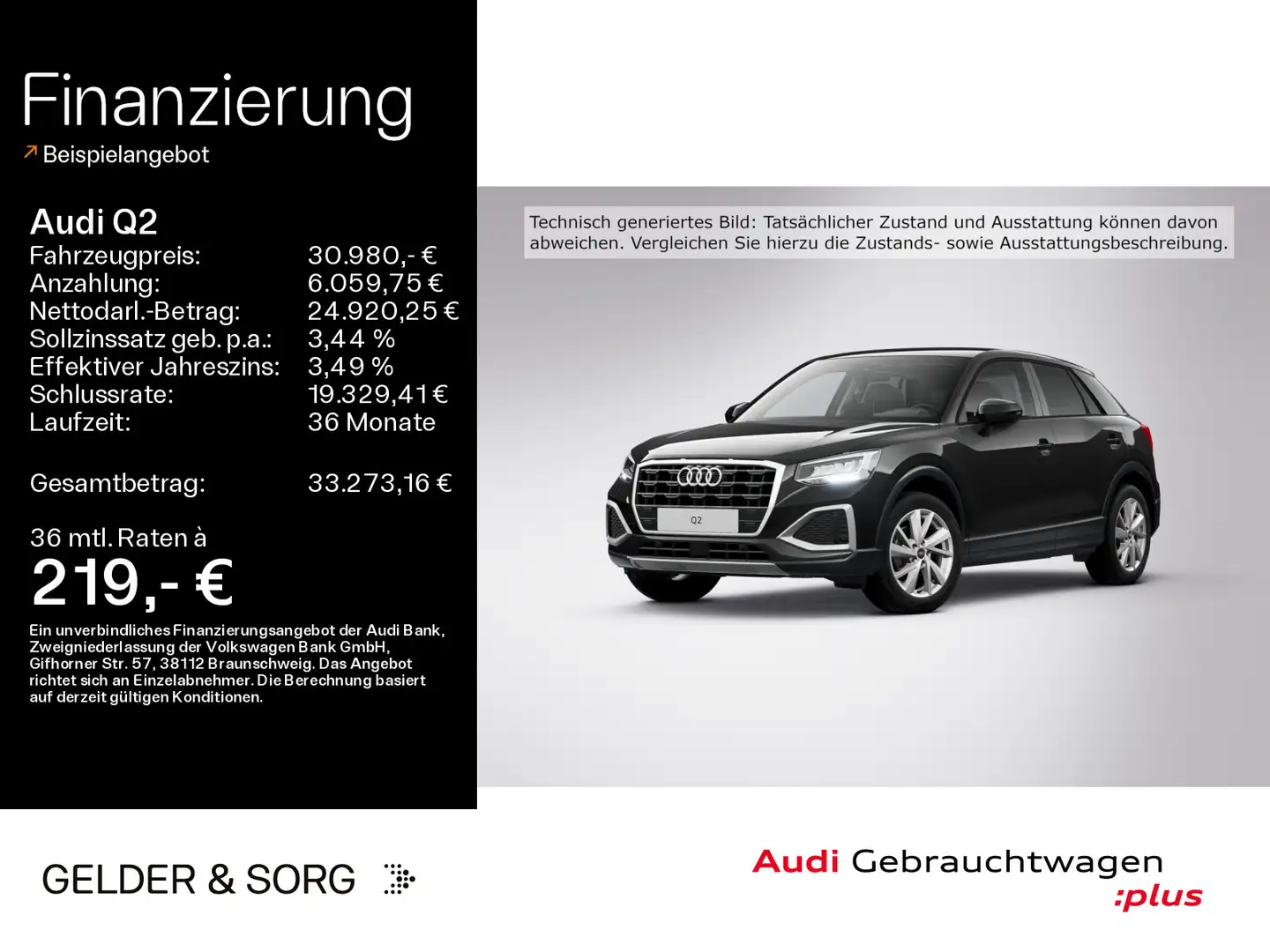 Audi Q2 advanced 35 TFSI LED*RFK*Virtual*Navi Schwarz - 1