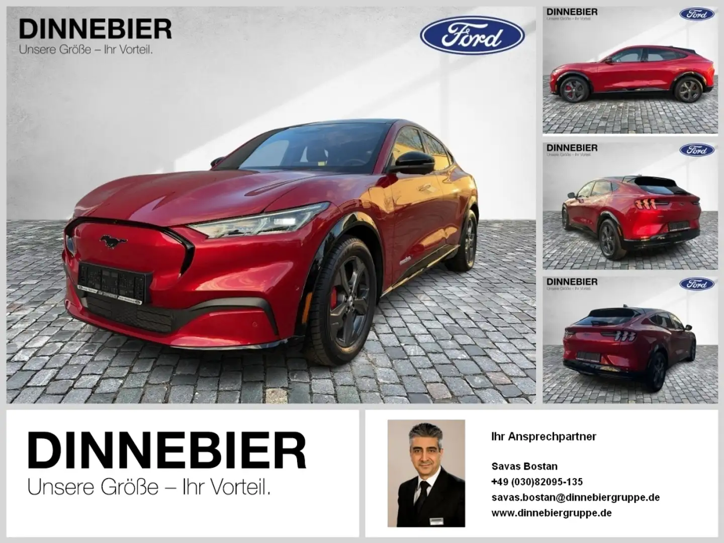 Ford Mustang Mach-E AWD Glasdach+LED+360°Kamera Rouge - 1