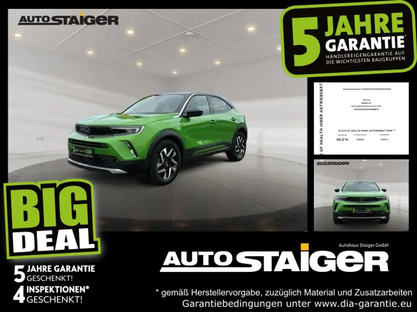 Opel Mokka -e Elegance Klimaauto LED SHZ Keyless Grün - 1