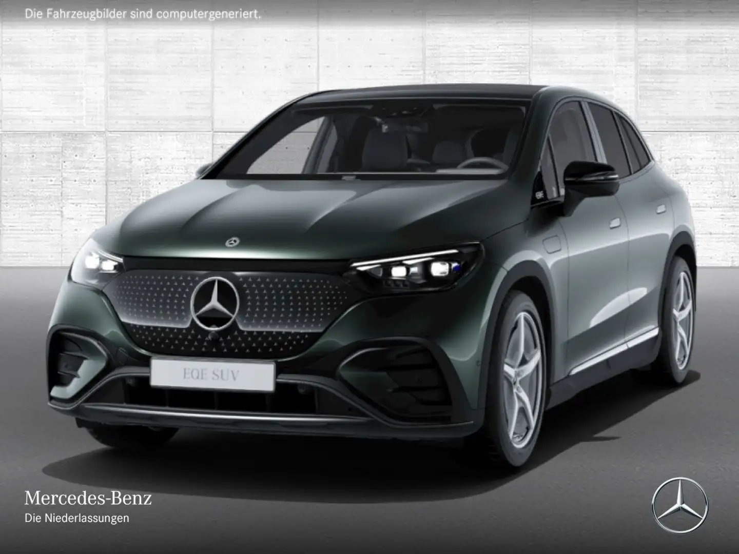 Mercedes-Benz EQE SUV EQE 350 AMG+NIGHT+PANO+360+AHK+BURMESTER+KEYLESS Grün - 2
