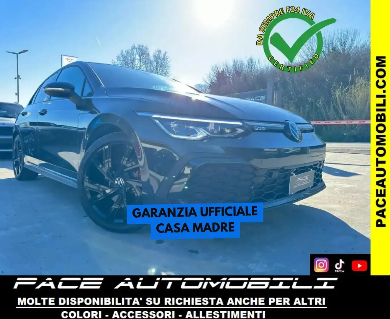 Volkswagen Golf GTD VIII 8 GTD BLACK PACK LED PDC KAMERA R LINE ACC Grigio - 1