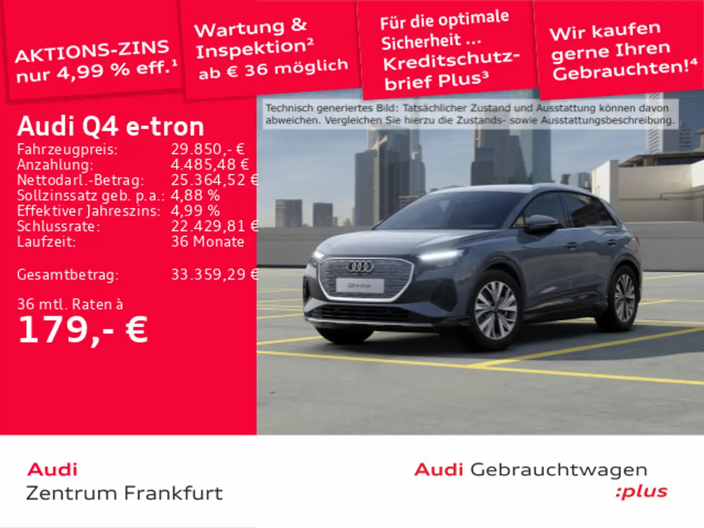 Audi Q4 e-tron Q4 40 e-tron advanced LED Navi Tempomat VC DAB Grau - 1