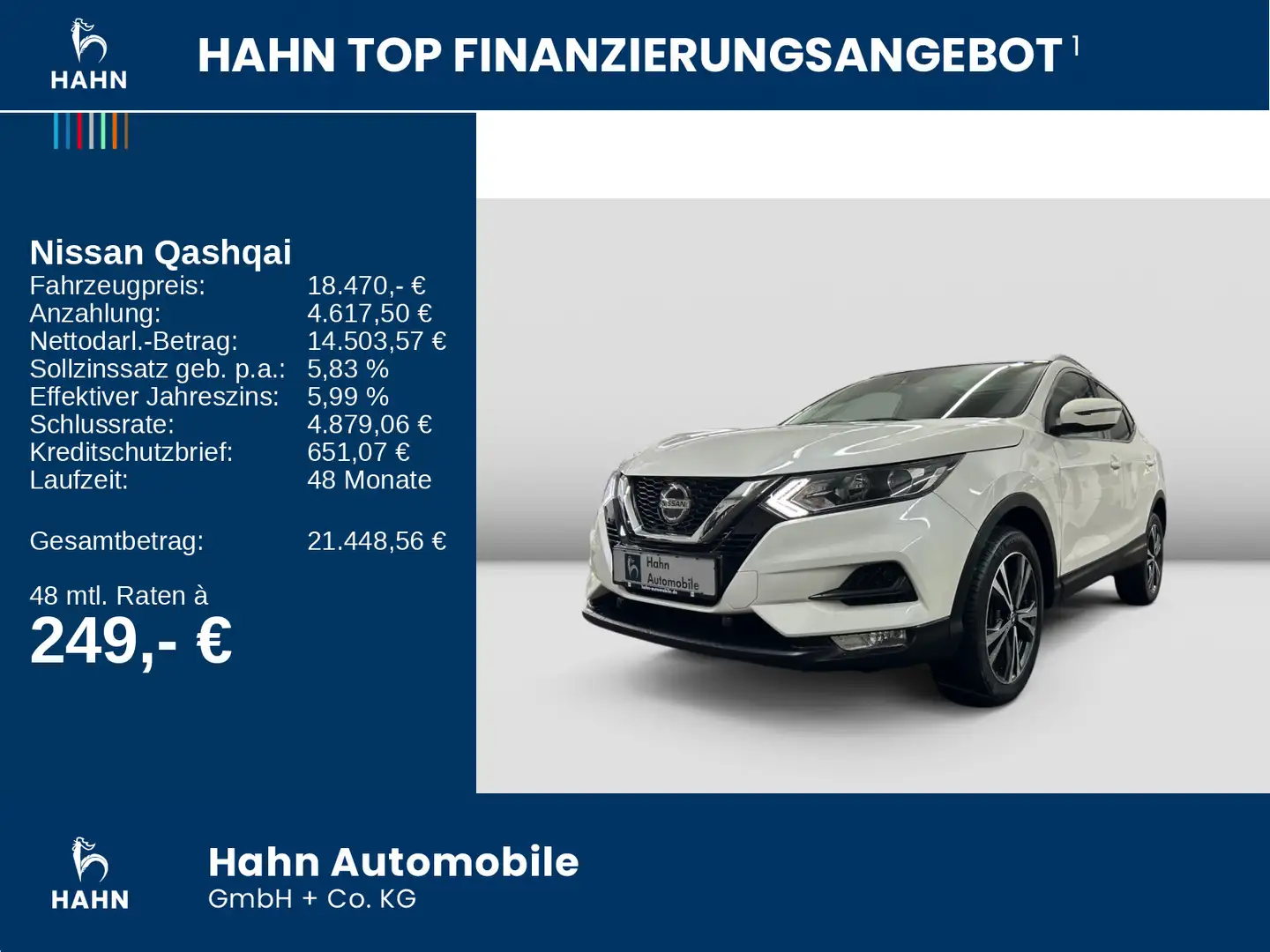 Nissan Qashqai 1.3DIG-T N-Way Pano Navi Tempo Einparkh Blanc - 2