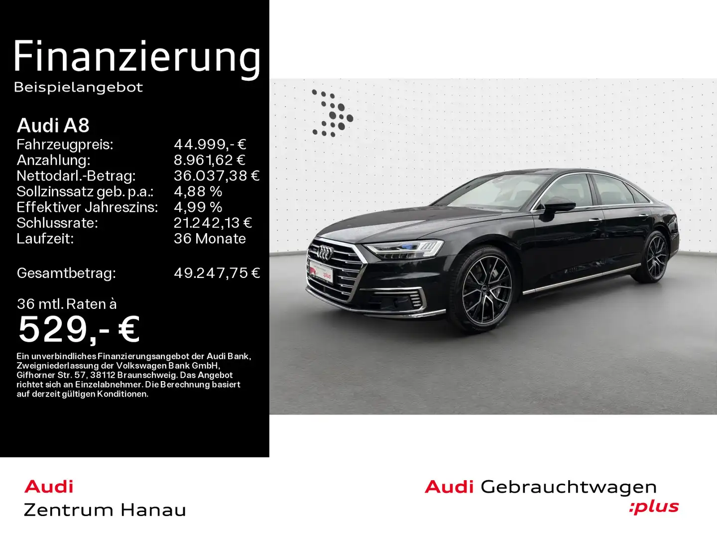 Audi A8 60 TFSIe QUATTRO *MATRIX*PANO*KAMERAS*B&O*20Z Grau - 1