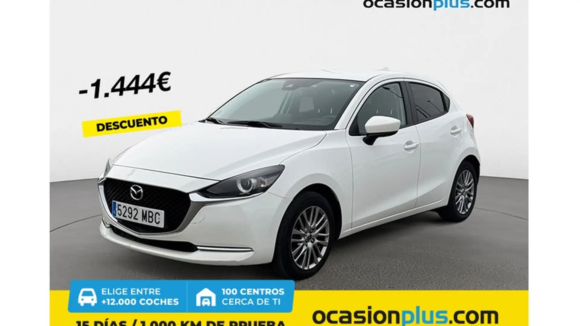 Mazda 2 1.5 e-Skyactiv-g Zenith pantalla 7´´ 66kW Blanco - 1