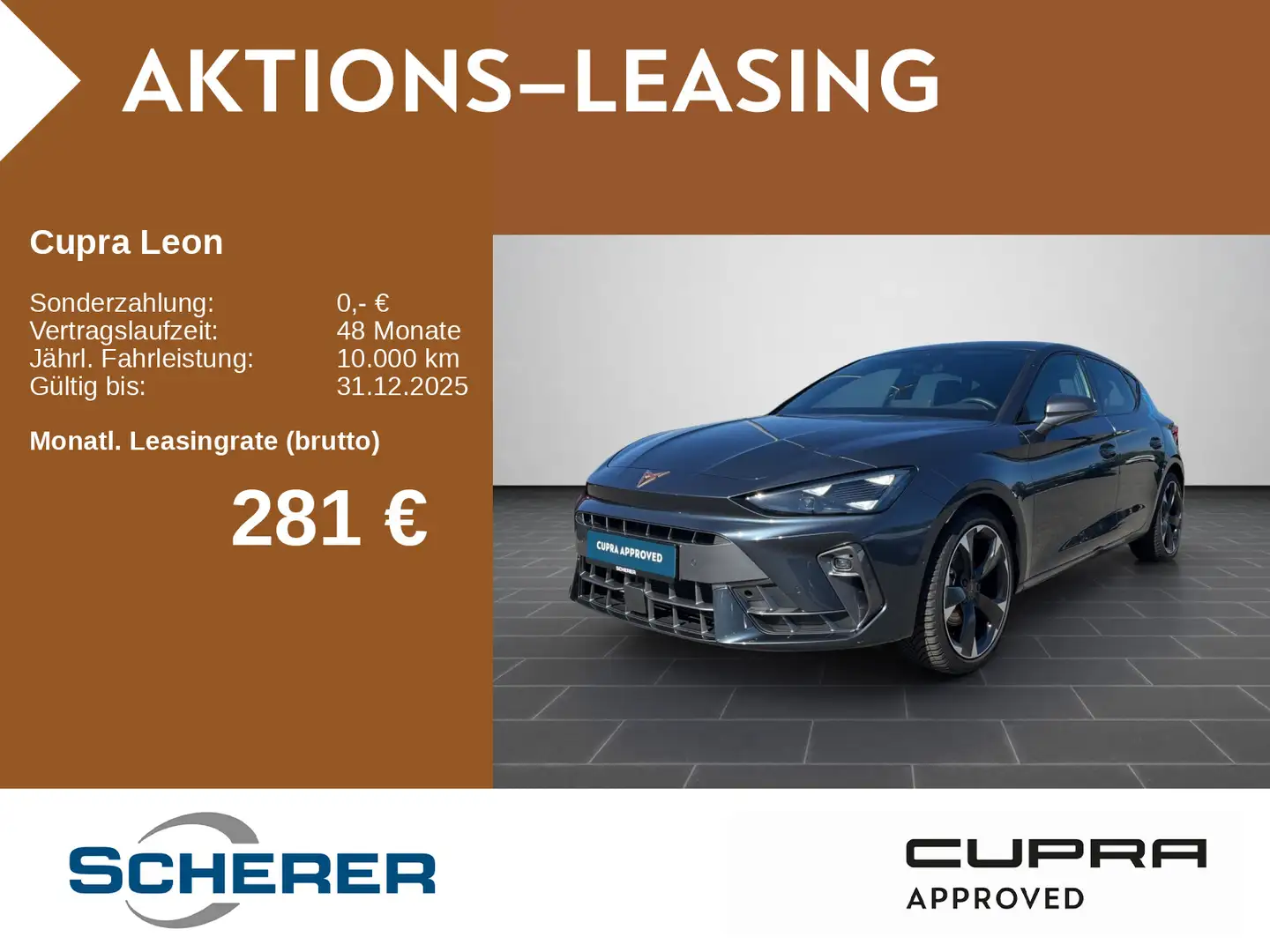CUPRA Leon 1.5 eTSI DSG LED NAVI RFK FAP XL Grau - 1