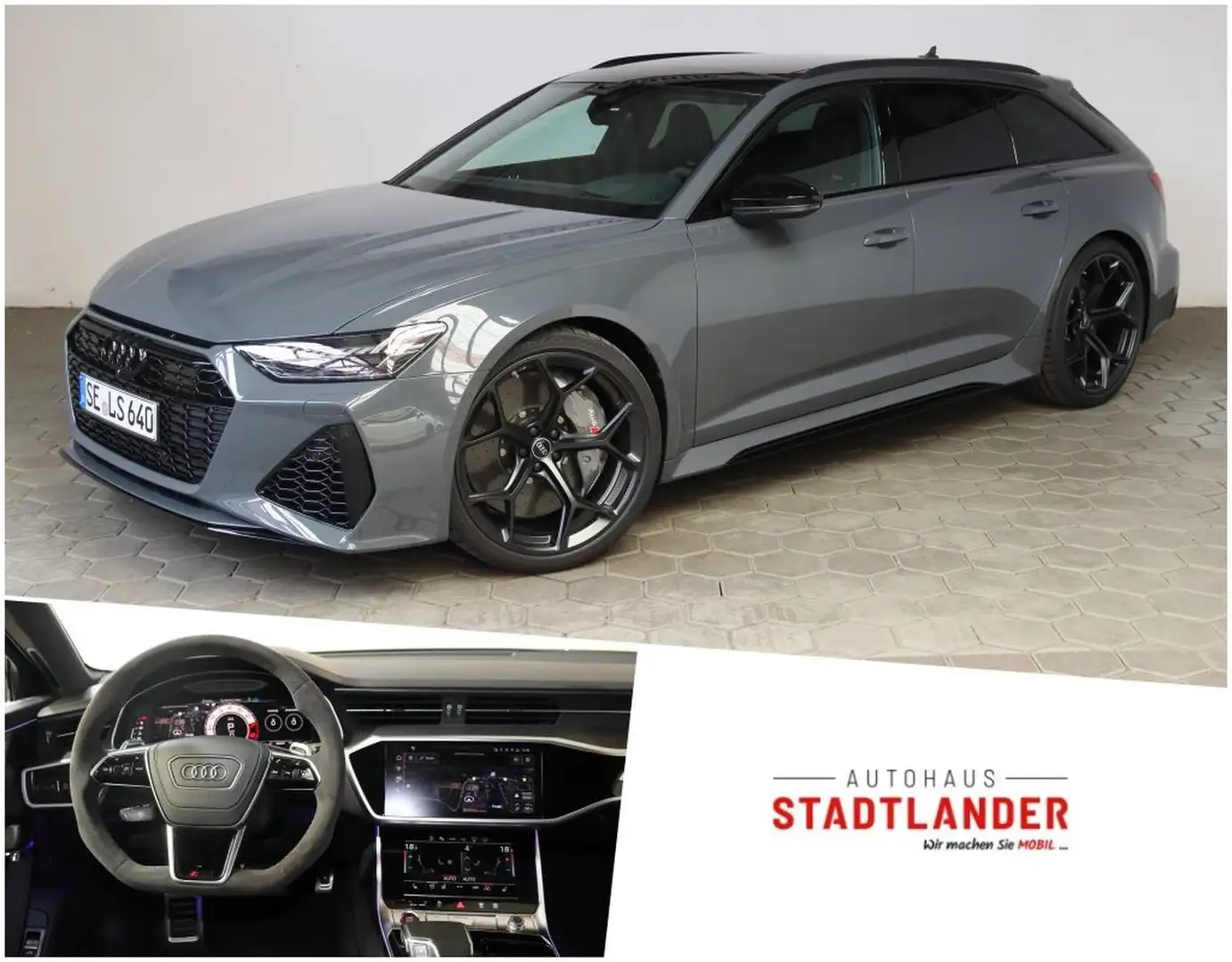 Audi RS6 RS 6 Avant 4.0 TFSI quattro performance Grijs - 1