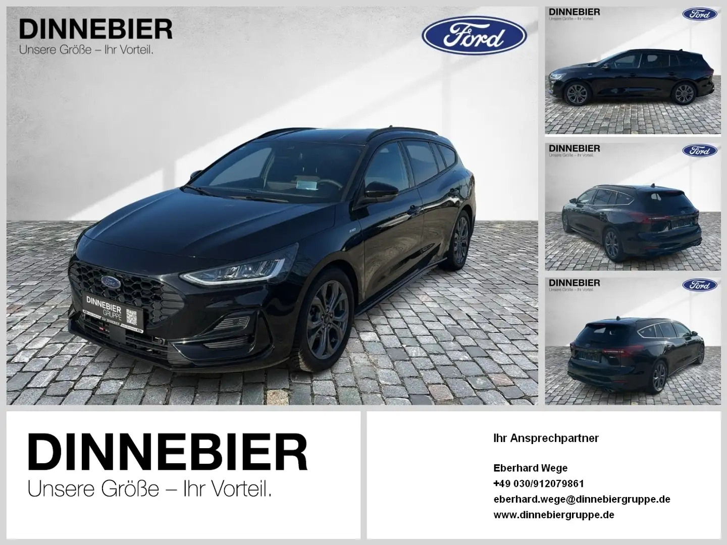 Ford Focus ST-Line LED+AHK+Navi+Kamera+Winterpaket Zwart - 1