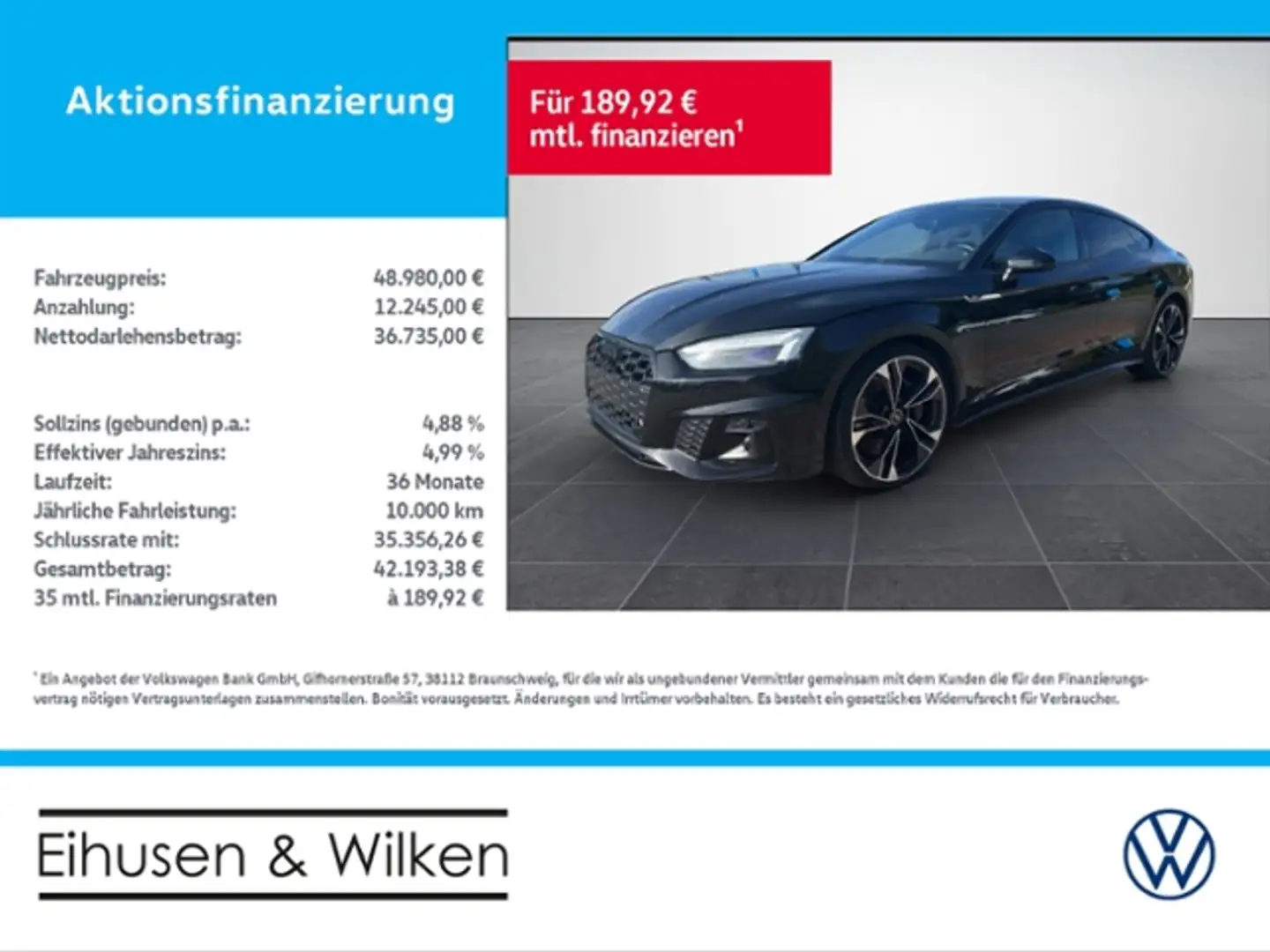 Audi S5 Sportback +MATRIX+AVC+OPTIK SCHWARZ+AHK+B&O+ Schwarz - 1