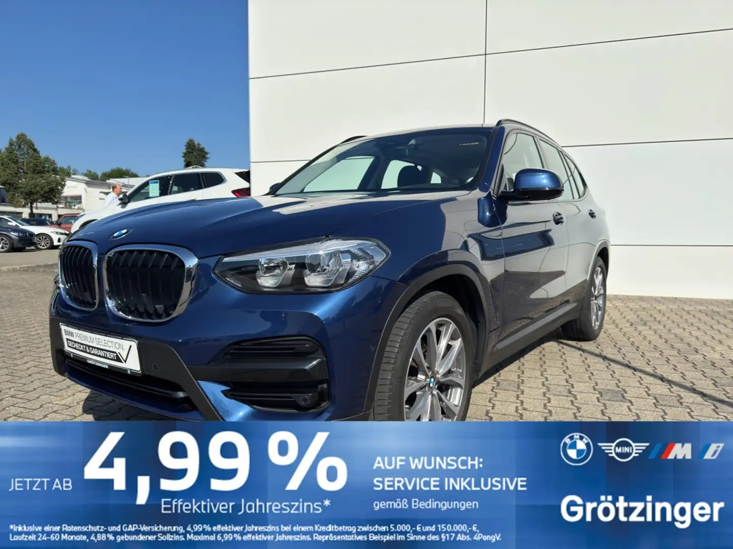 BMW X3 xDrive 20i LED+SHZ+DrivingAss+LiveCockpit Blau - 1