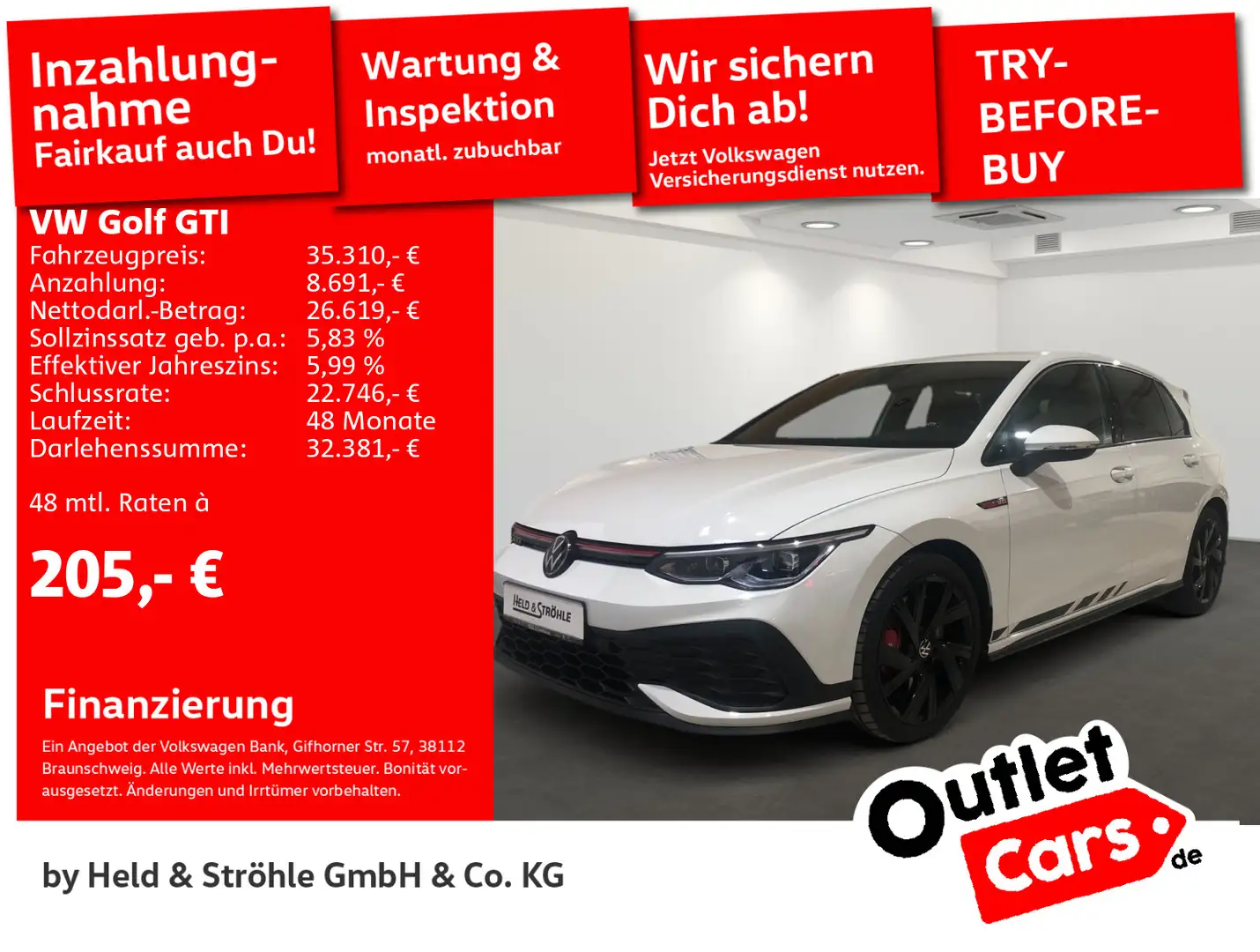 Volkswagen Golf GTI Clubsport 2.0 TSI DSG 18 CAM LED+ NAVI Weiß - 1