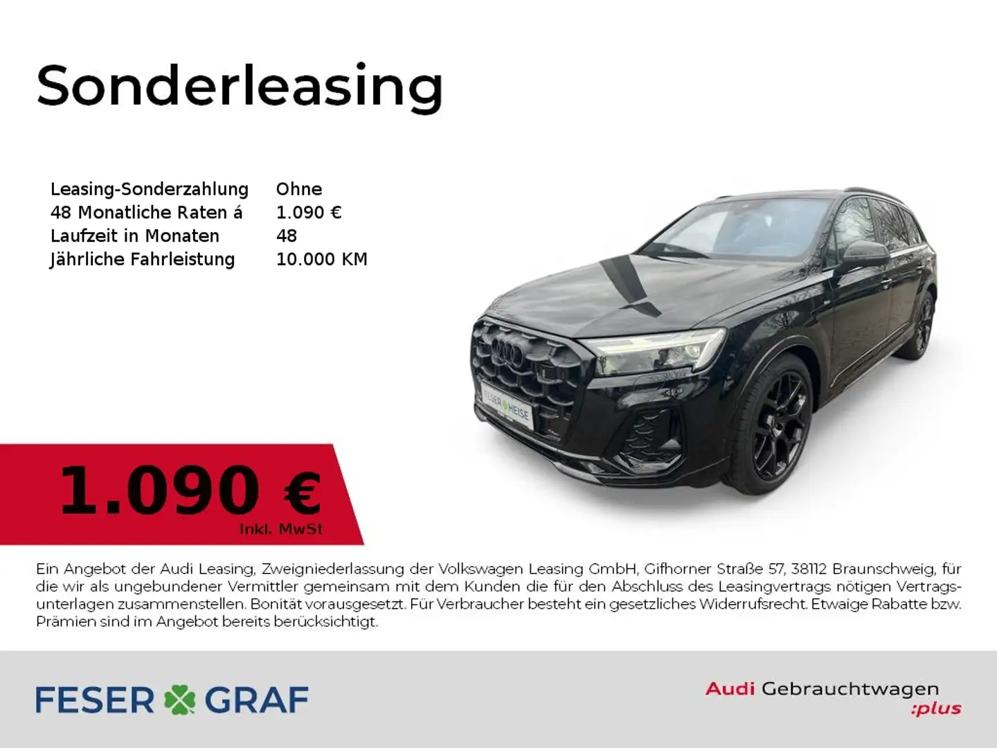 Audi Q7 S line 50 TDI quattro Allradlenk/AZV/Pano/B&O/HUD/ Schwarz - 1