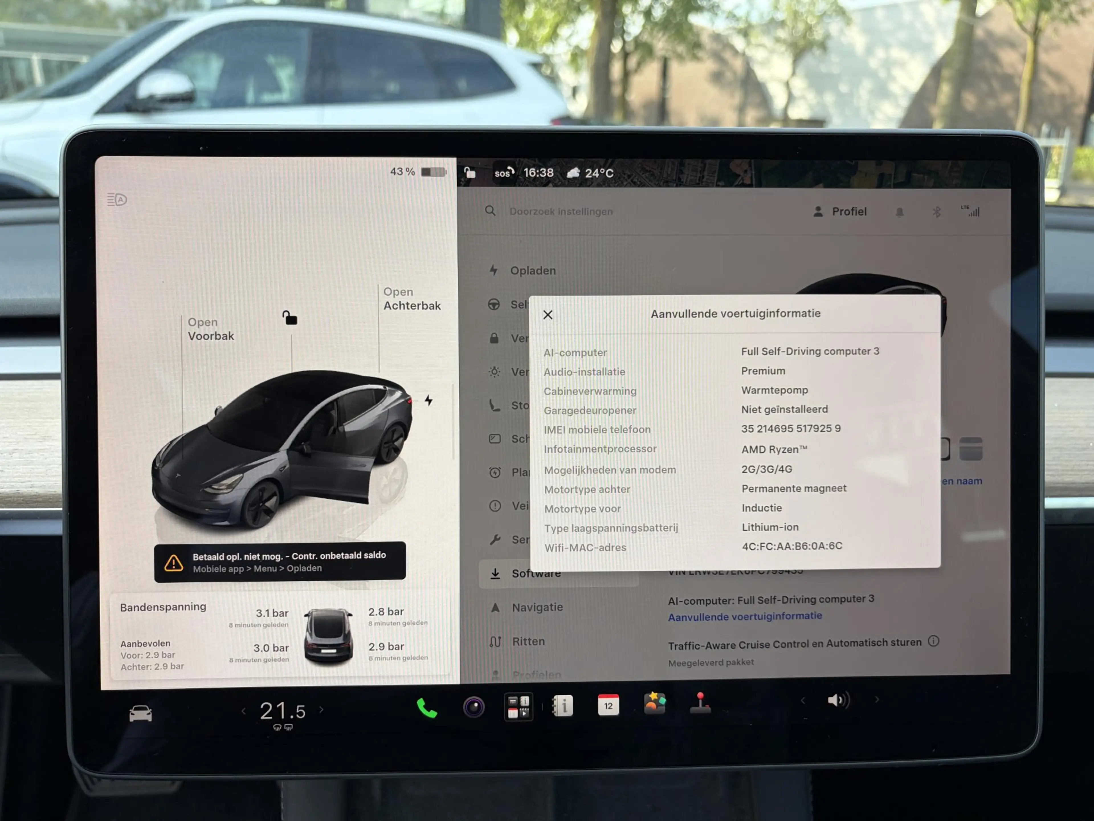 Tesla Model 3 Long Range AWD 75 kWh VAN: 35.900,- VOOR: 33.440,- — photo 5