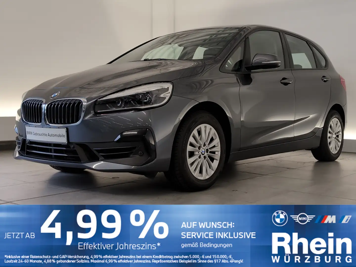 BMW 218 d Active Tourer SHZ/DAB/AHK Grau - 1