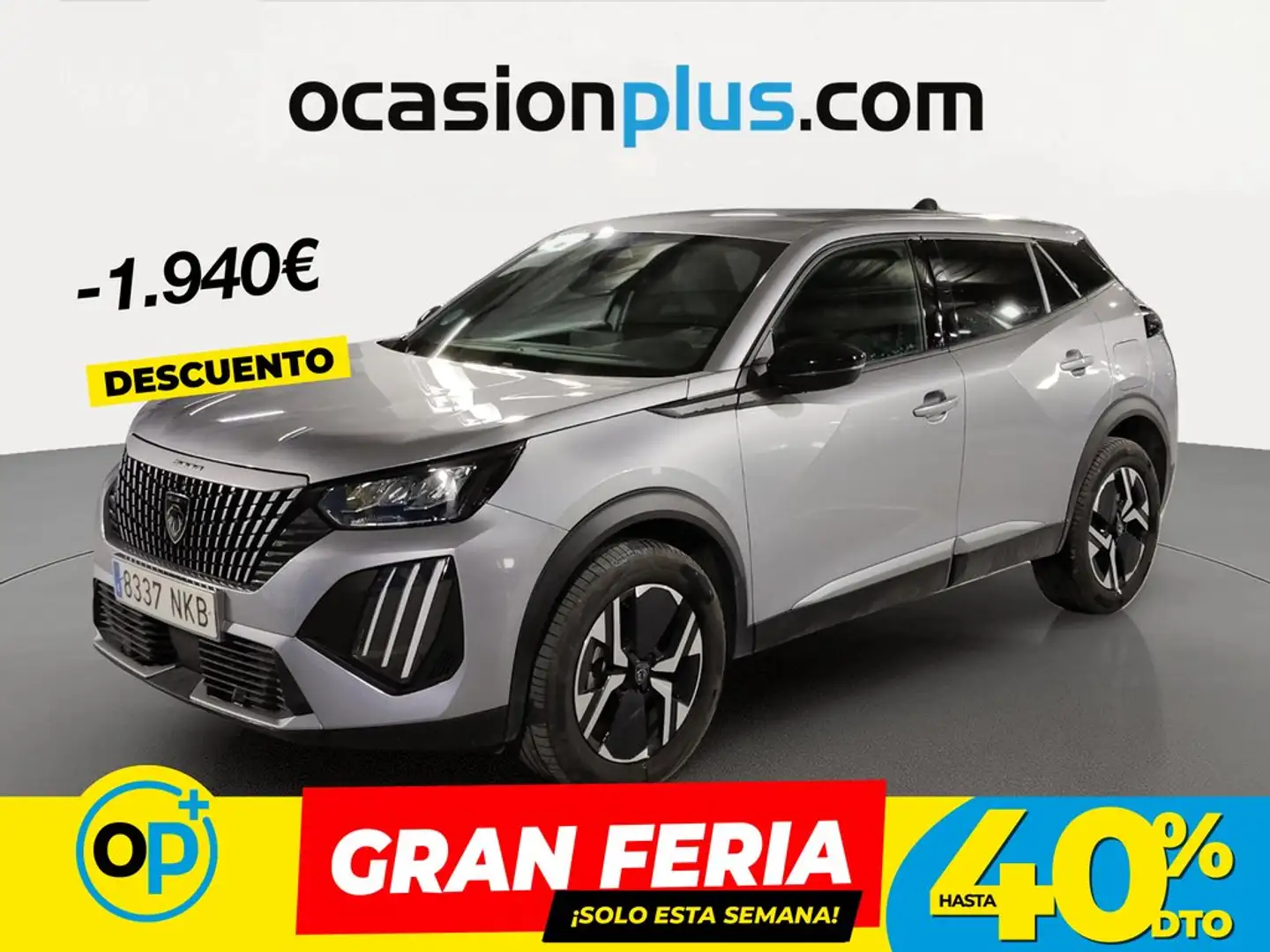 Peugeot 2008 Hybrid Allure eDCS6 145 Gris - 1