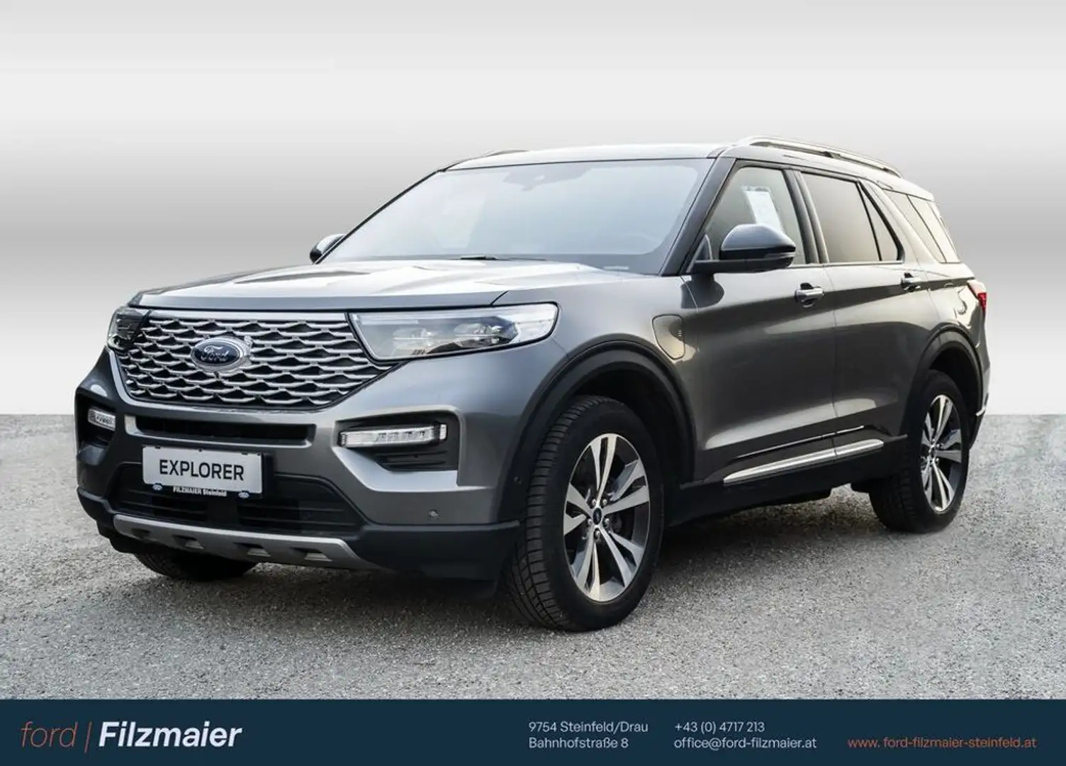 Ford Explorer 3,0 EcoBoost PHEV AWD Platinum Aut. Grijs - 1