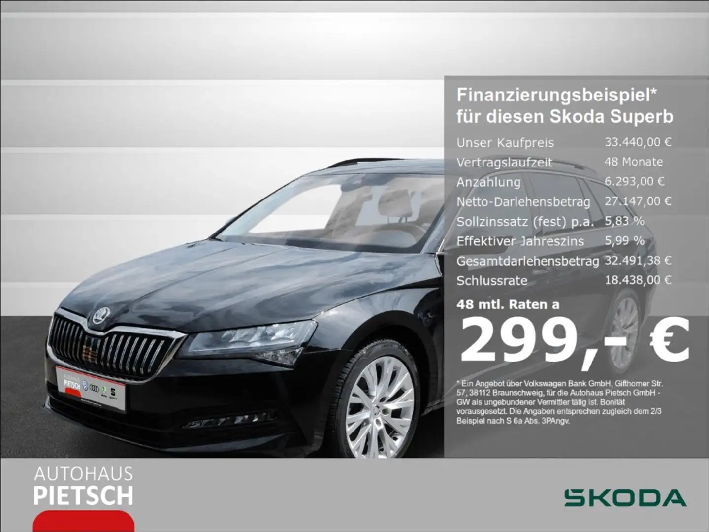 Skoda Superb Combi 2.0 TDI DSG Ambition AHK ACC Kamera Schwarz - 1