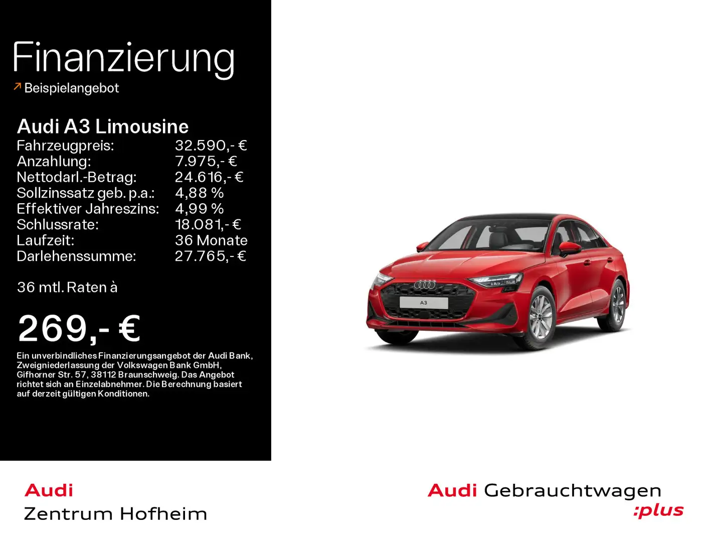 Audi A3 35 TFSI S tro*Pano*LED*Virtual*Smar Rot - 1