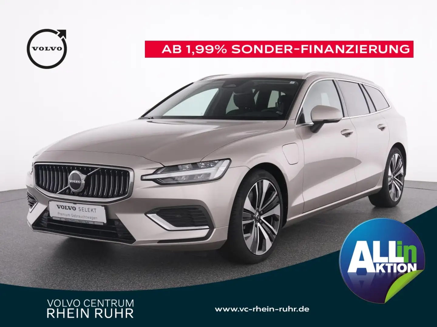 Volvo V60 T6 AWD Core PlugIn+MEMORY+WINTERPAK+PARKPAK Altın - 1
