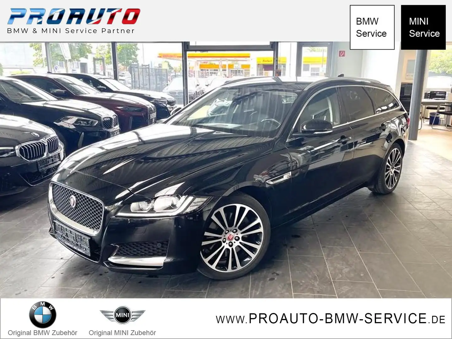 Jaguar XF Sportbrake 3,0d MOTORSCHADEN Head-Up/Leder/RFK/Nav Czarny - 1