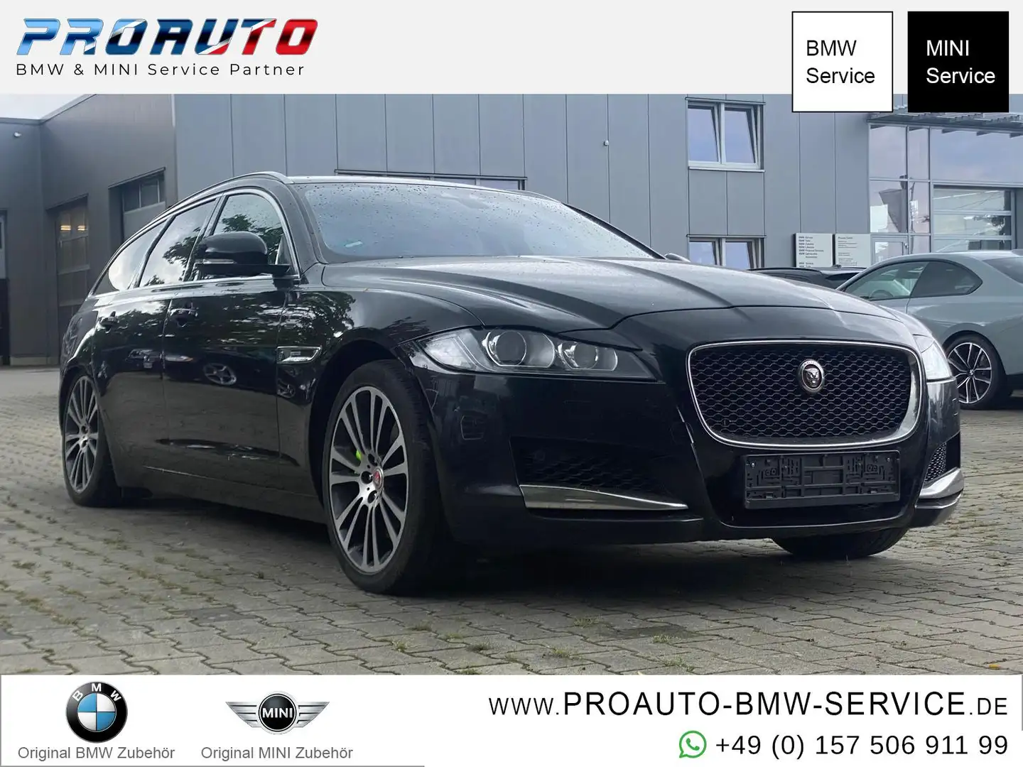 Jaguar XF Sportbrake 3,0d MOTORSCHADEN Head-Up/Leder/RFK/Nav Noir - 1