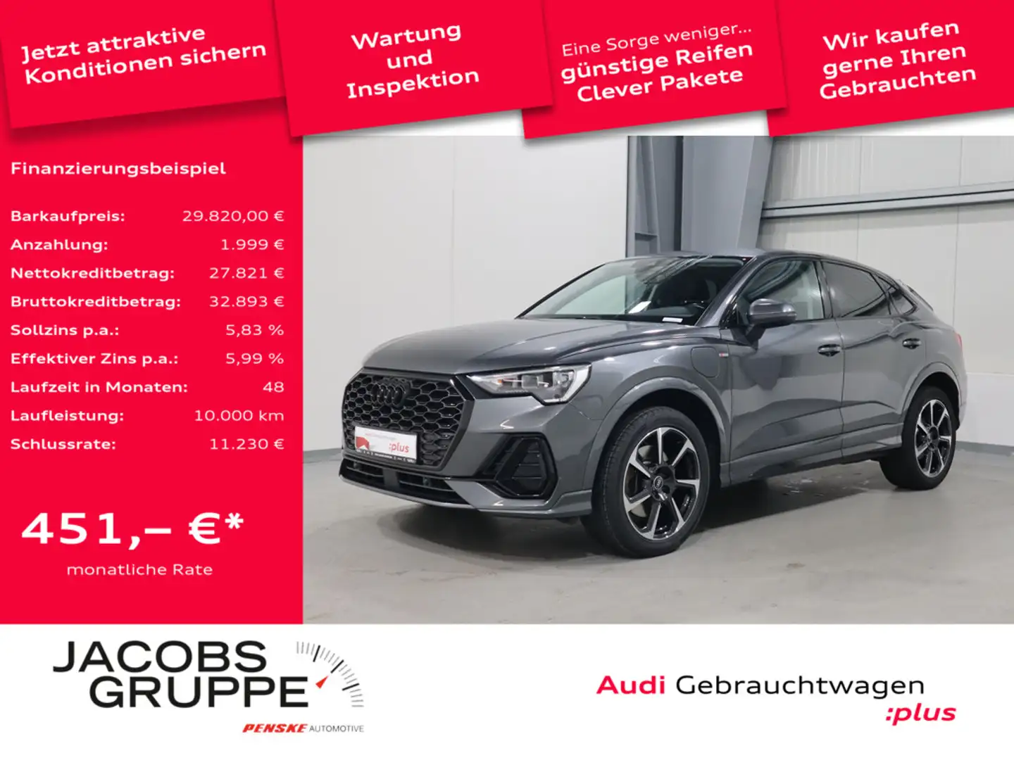 Audi Q3 Sportback 45 TFSI e S line Navi*VC*PDC * Grigio - 1